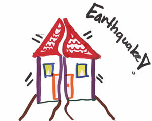 earthquake drawing for kids